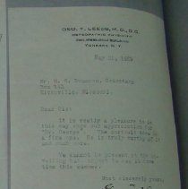 Letter from George T. and A.H. Leeds to H.G. Swanson