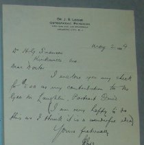 Letter from J.S. Logue to H.G. Swanson