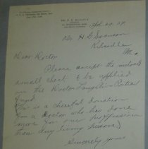 Letter from D.E. McAlpin to H.G. Swanson