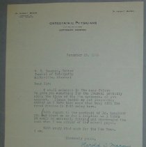 Letter from Harold I. Magoun to H.G. Swanson