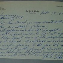 Letter from R.H. and H. Martin to H.G. Swanson