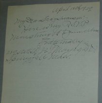 Letter from M.T. Mayes to H.G. Swanson