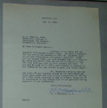 Letter from W.O. Medaris to H.G. Swanson