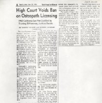 High Court Voids Ban on Osteopath Licensing