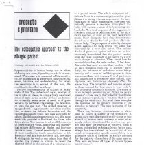 The Osteopathic Approach to the Allergic Patient