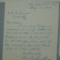 Letter from Nora Haviland Moore to H.G. Swanson