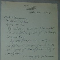 Letter from James G. Morrison to H.G. Swanson
