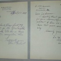 Page 150 of the Laughlin Portrait Committee Correspondence Scrapbook