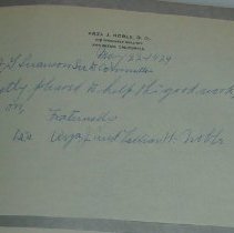 Letter from Arza J. and Lillian H. Noble to H.G. Swanson