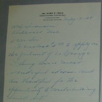 Letter from John F. Peck to H.G. Swanson