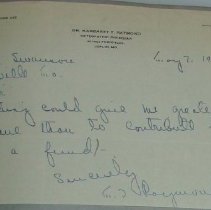 Letter from Margaret T. Raymond to H.G. Swanson