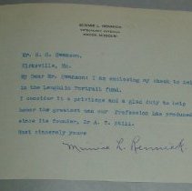 Letter from Minnie L. Rennick to H.G. Swanson