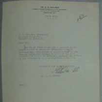 Letter from H.E. Reuber to H.G. Swanson