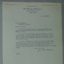 Letter from Julia Elnora Richardson to H.G. Swanson