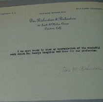 Letter from Flora M. Richardson