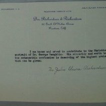 Letter from Julia Elnora Richardson