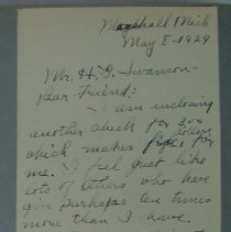 Letter from Charles F. Robinson to H.G. Swanson