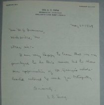 Letter from E.E. Sieg to H.G. Swanson