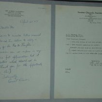 Page 185 of the Laughlin Portrait Committee Correspondence Scrapbook