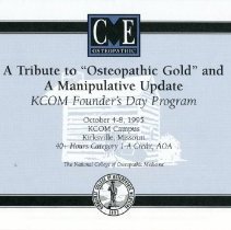 A Tribute to Osteopathic Gold and A Manipulative Update