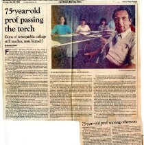 75-Year-Old Prof Passing The Torch