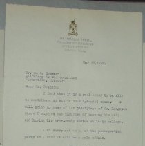 Letter from Amalia Sperl to H.G. Swanson