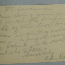 Letter from C.R. Starks to H.G. Swanson
