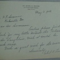 Letter from Ethel K. Traver to H.G. Swanson