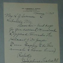 Letter from Josephine A. Trabue to H.G. Swanson