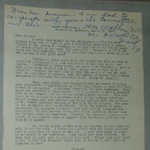 Letter from the Laughlin Portrait Committee with Note from H.M. Walker