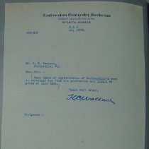 Letter from H.C. Wallace to H.G. Swanson