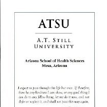 Arizona School of Health Sciences Commencement Program 2011