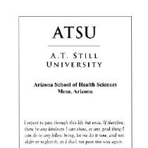 Arizona School of Health Sciences Commencement Program 2011