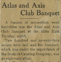 Atlas and Axis Club Banquet