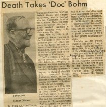 Death Takes 'Doc' Bohm