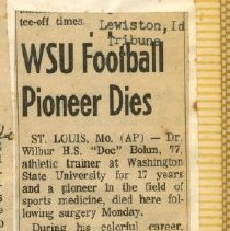 Washington State University Football Pioneer Dies