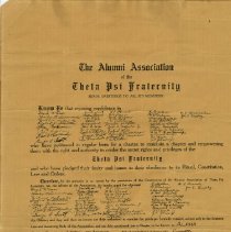 Theta Psi fraternity pledge document 1924 May 28