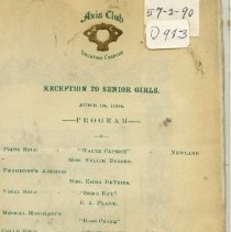 Axis Club Odontoid Chapter senior girls program 1904