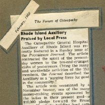 Rhode Island Auxiliary Praised by Local Press