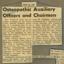 Osteopathic Auxiliary Officers and Chairmen