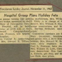 Hospital Group Plans Holiday Fete