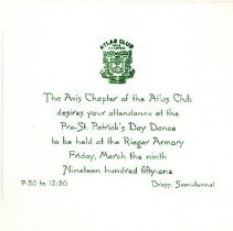 Invitation to Pre-St. Patrick's Day Dance