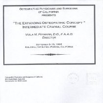 The Expanding Osteopathic Concept Intermediate Cranial Course