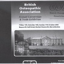 British Osteopathic Association Annual Convention & Trade Exhibition Progra
