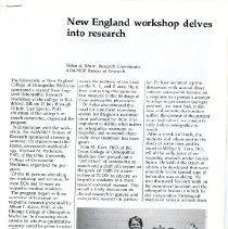 New England Workshop Delves into Research