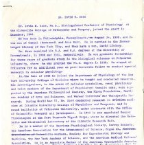 Irvin M. Korr Biographical Information