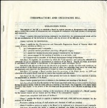 Chiropractors and Osteopaths Bill