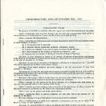 Chiropractors and Osteopaths Bill