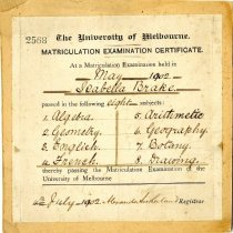 Matriculation Examination Certificate