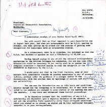 Letter to Alastair from P. Barrows